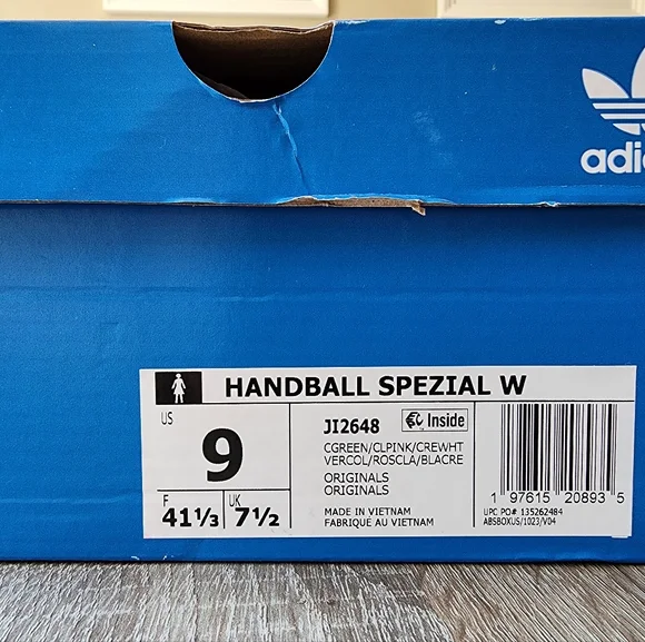 Adidas Handball Spezial Shoes Green/Pink Size 9 - Picture 9 of 9